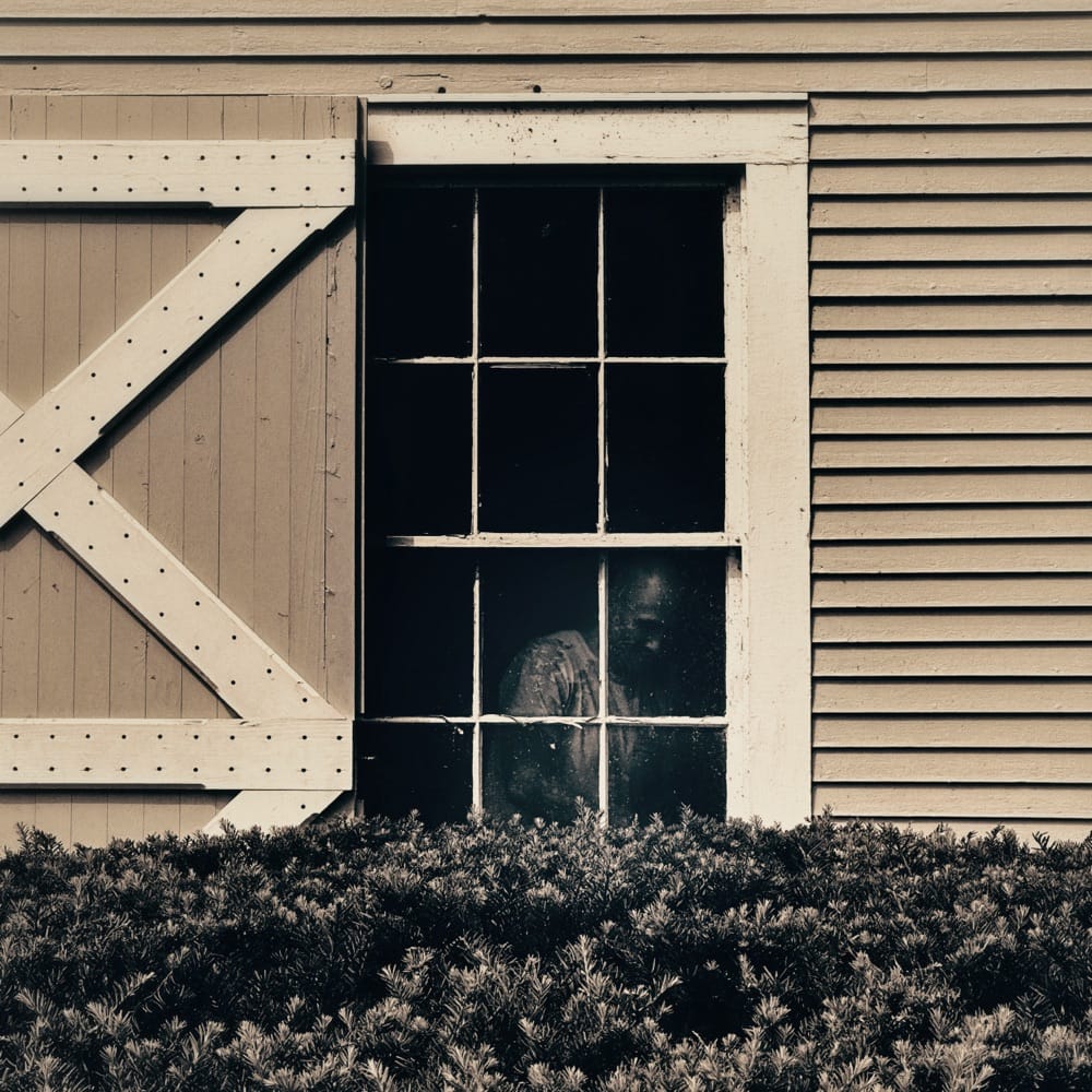 Fenestrated Refinishing: Tony Through Carriage Barn Window (Photo: Geo Davis)