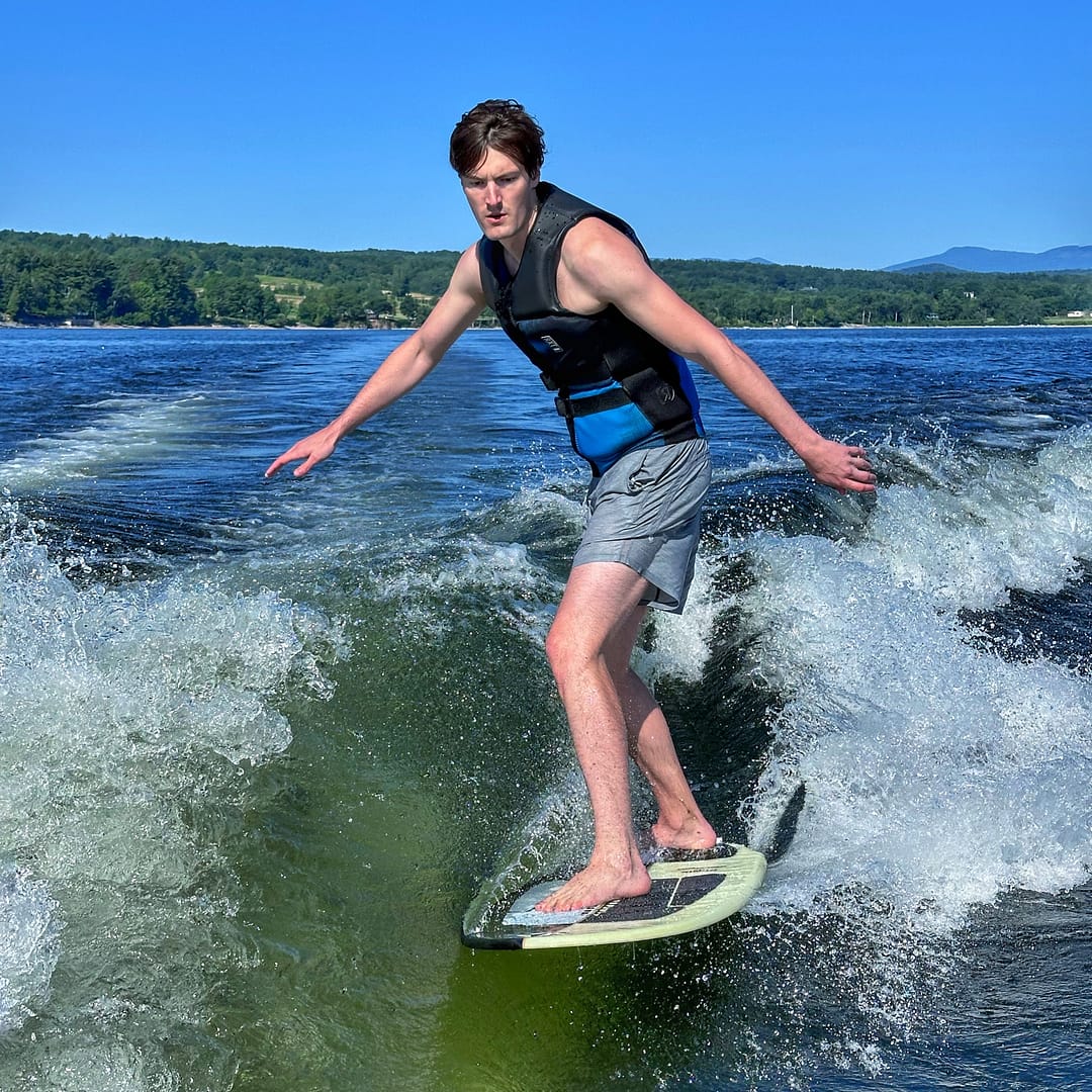 Erik Aigner Wake Surfing (Photo: Geo Davis)