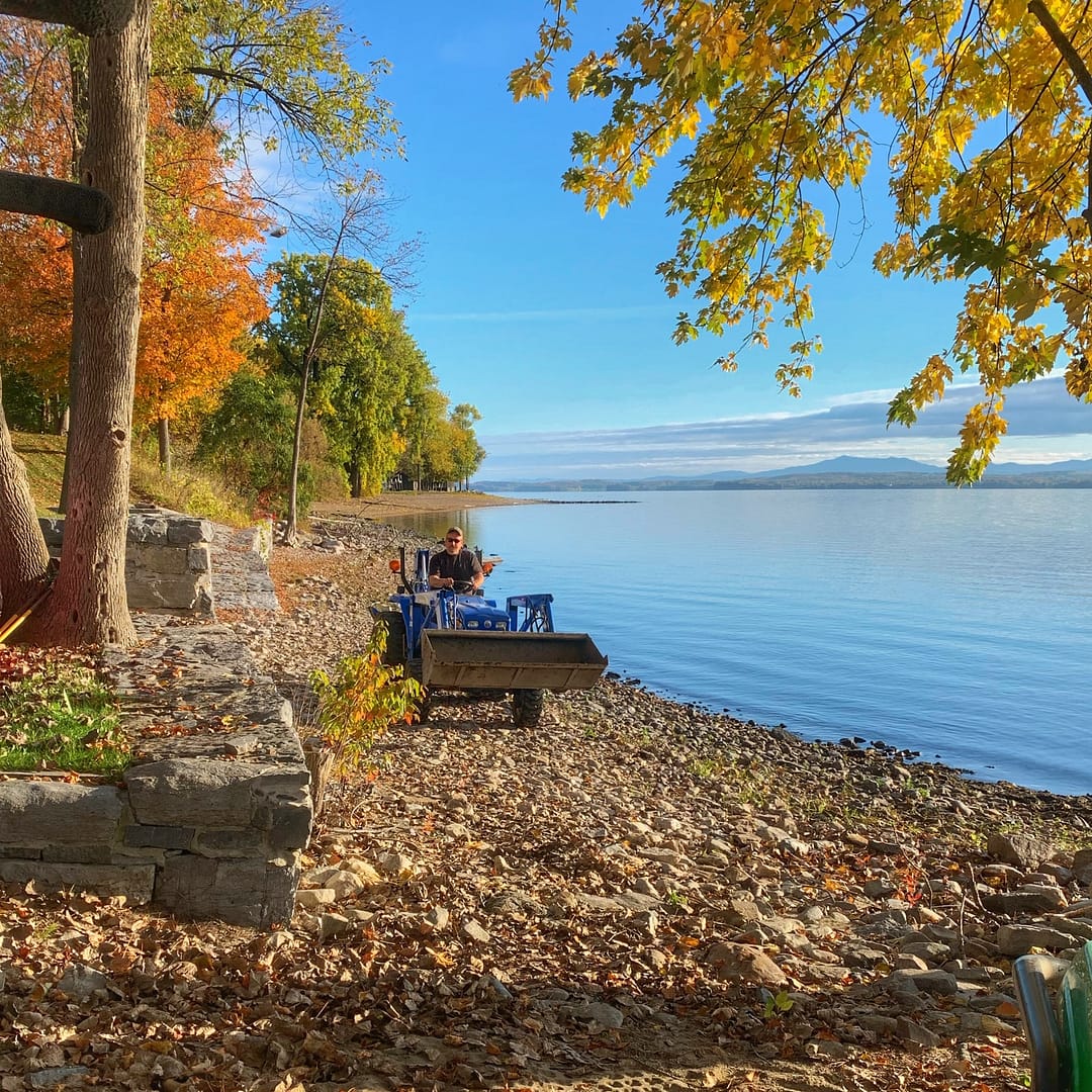 Bob Murphy Maintaining Waterfront (Photo: R.P. Murphy)