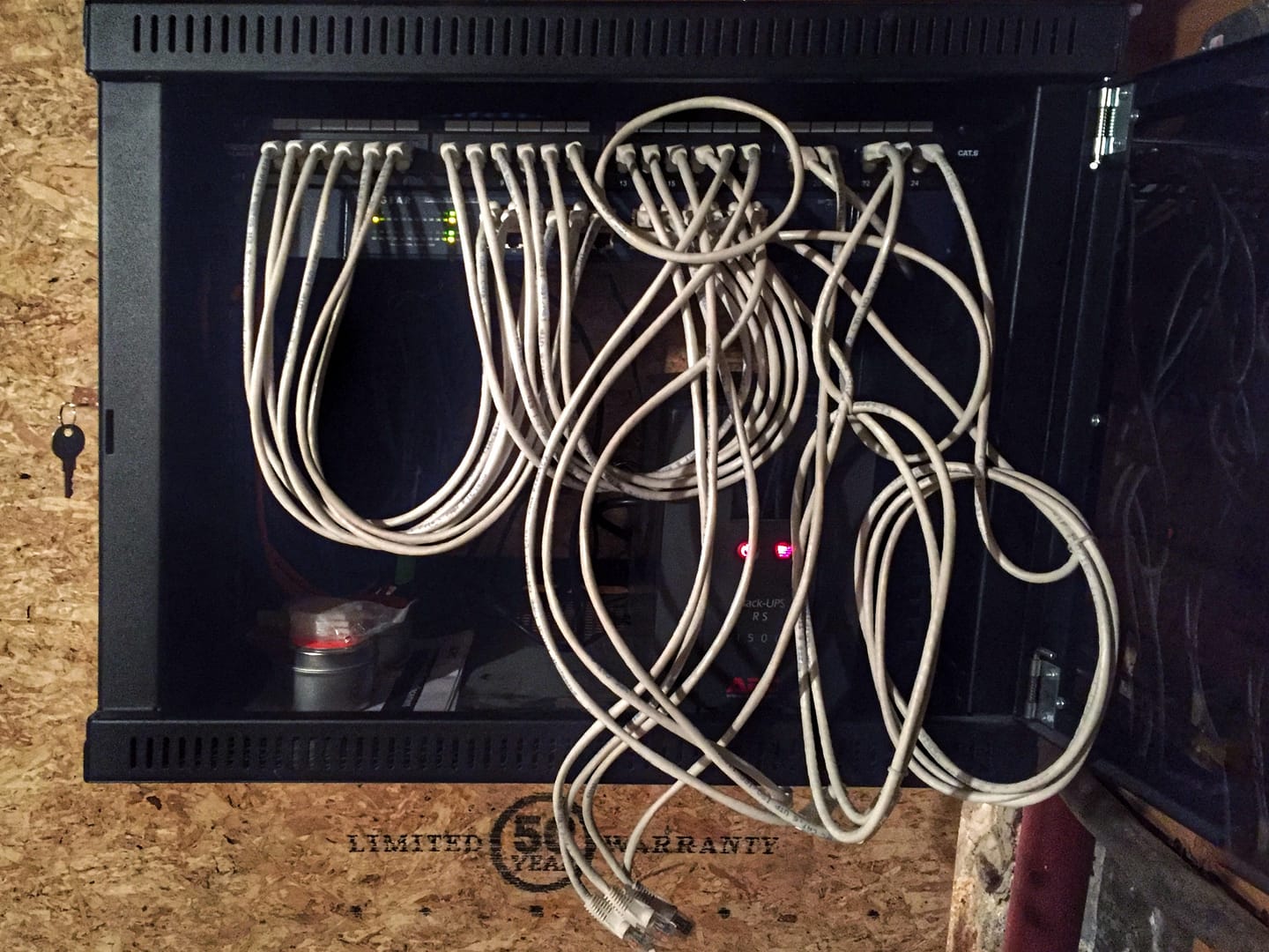 Wiring Rosslyn’s Network Hub, November 25, 2015 (Photo: Geo Davis)