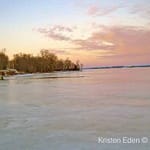 Rosslyn boathouse during late February sunset (Credit: Kristen Eden)