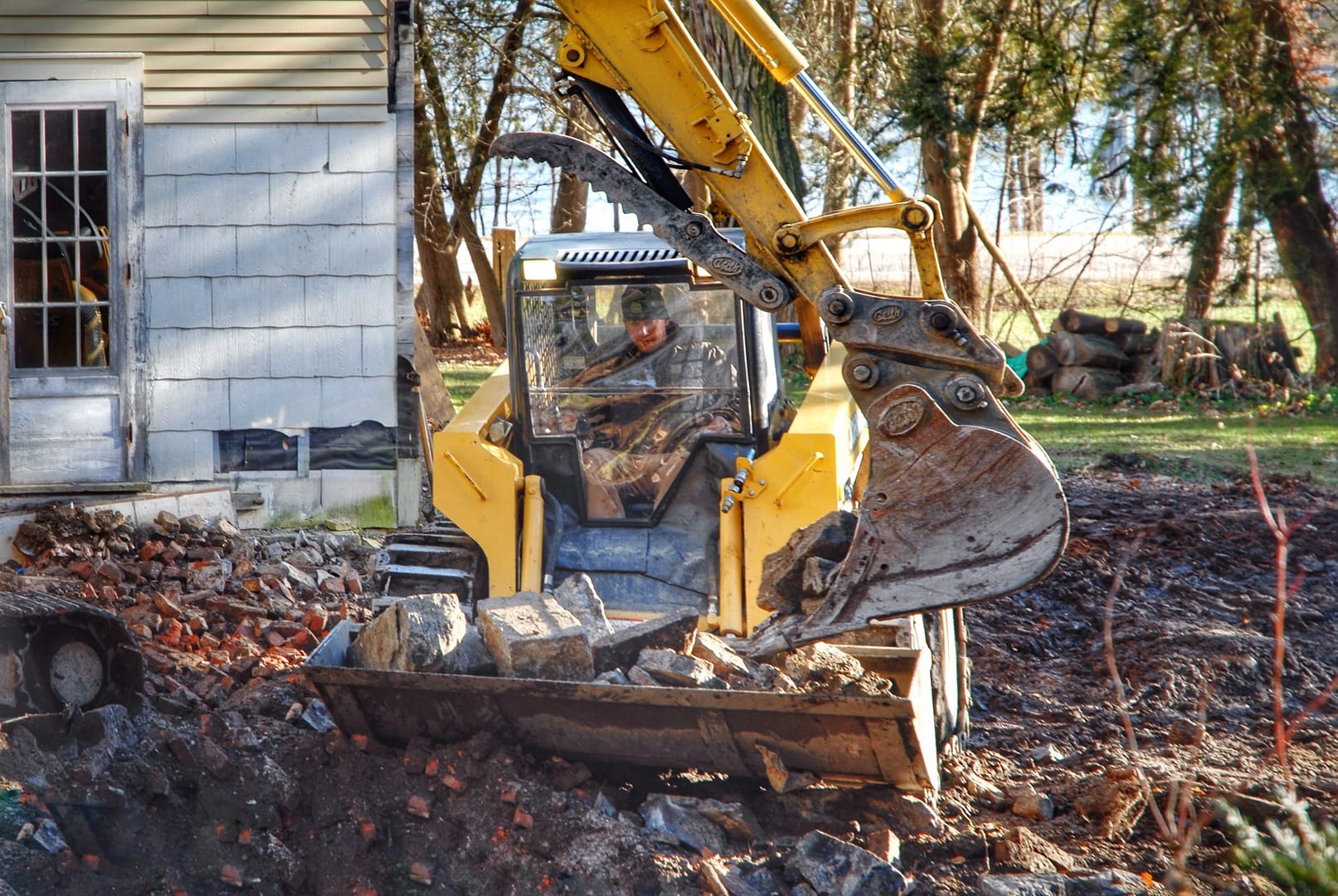 Rosslyn Deck Excavation Begins, Rick Stevenson, January 3, 2007 (Photo: Geo Davis)