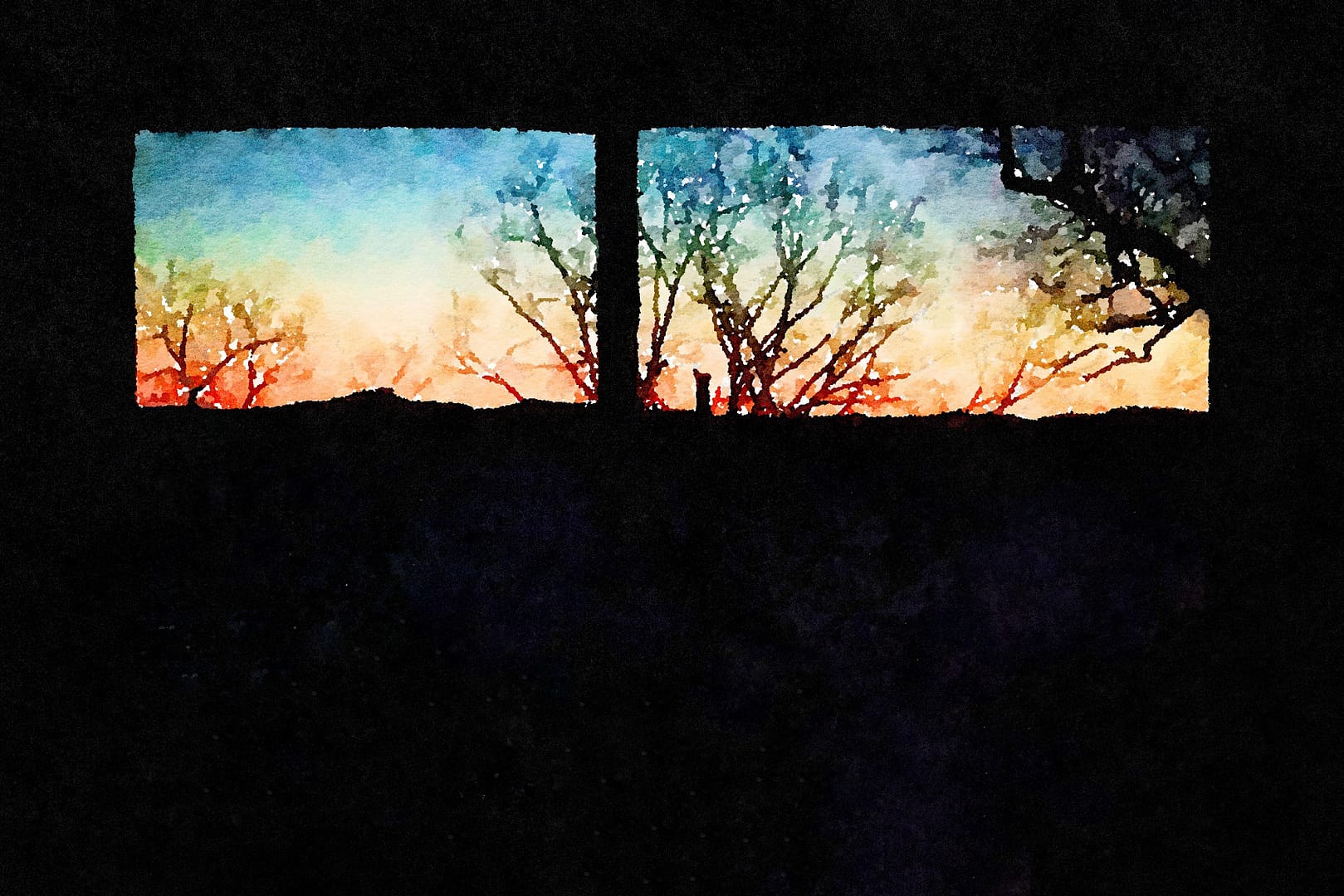 Frozen Dawn: looking through my study window at sun rising over frozen Lake Champlain, February 5, 2013 (Source: Geo Davis)
