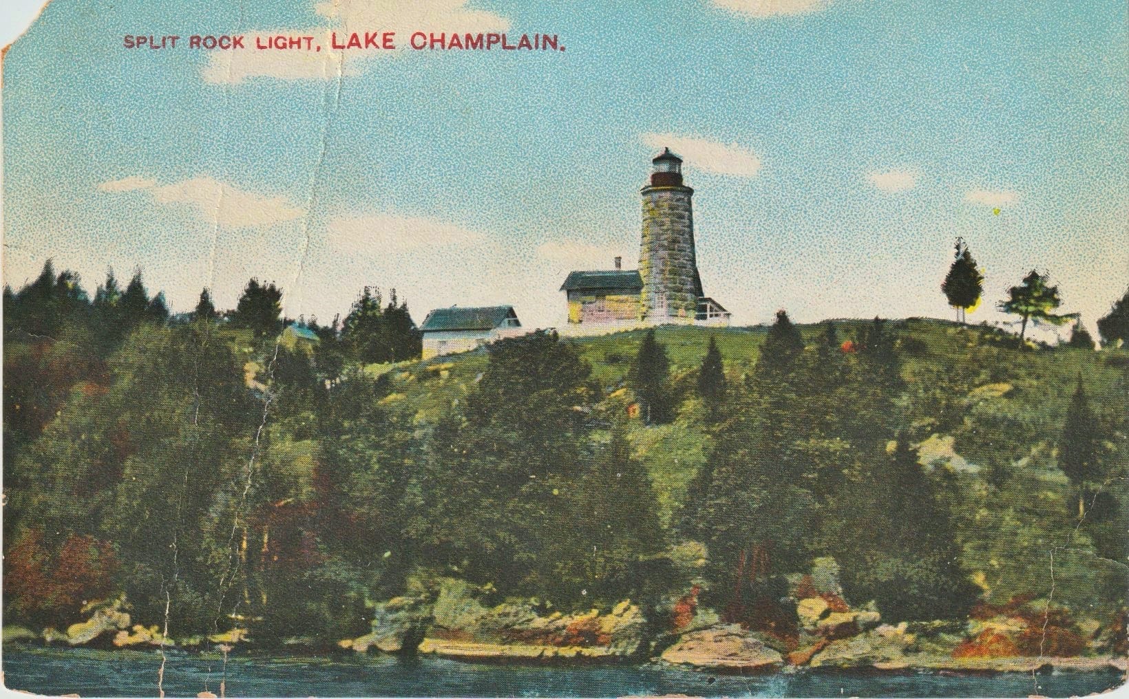 Split Rock Light, Lake Champlain (Vintage Postcard)