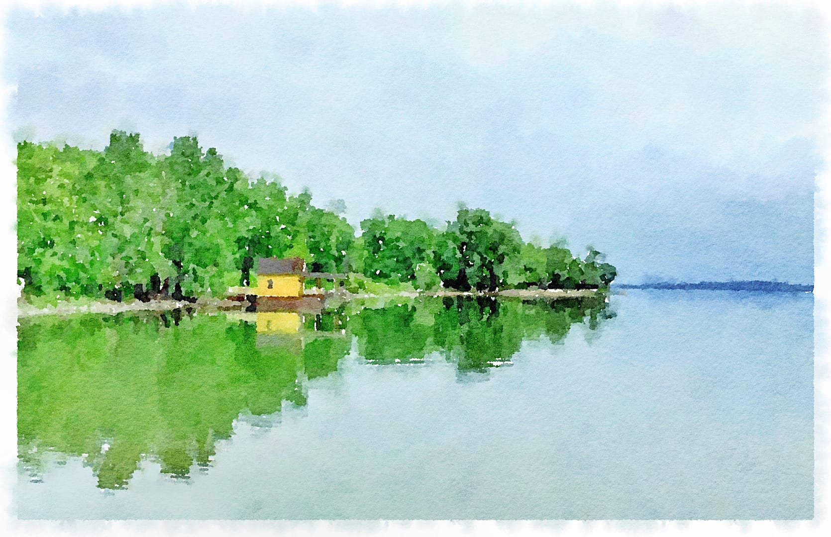 Water Wrinkled Reflection (Image: Geo Davis photo via Waterlogue)