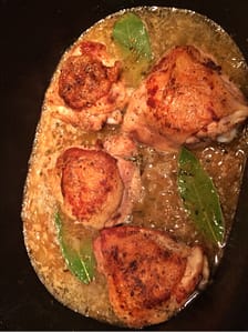 Three hours at low in the slow cooker and, voila, chicken Provencal!