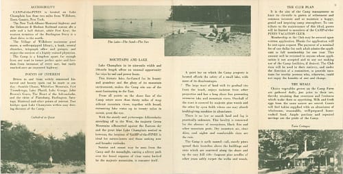 Camp of the Pines (Source: 1940 brochure) Camp of the Pines (Source: 1940 brochure)
