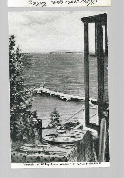 Camp of the Pines, View from dining room window Camp of the Pines, View from dining room window