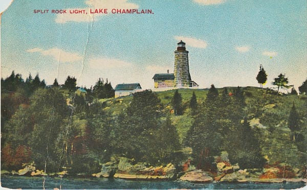 Split Rock Light, Lake Champlain (Vintage Postcard)