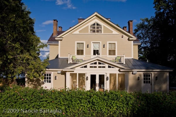 Rosslyn’s Balcony, 2009 (Photo: Nancie Battaglia)​ A scene in the Essex, New York home of George Davis and Susan Bacot-Davis. The circa 1823 home recently went through a comprehensive three-year green rehabilitation. It was once known as the W.D. Ross Mansion, also as the Sherwod Inn, and is now known again as Rosslyn, the original name given by the Ross family. Photo (C) Nancie Battaglia Photographs taken by Nancie Battaglia for Emmet Carter portfolio and Rosslyn Redux website/book/etc.