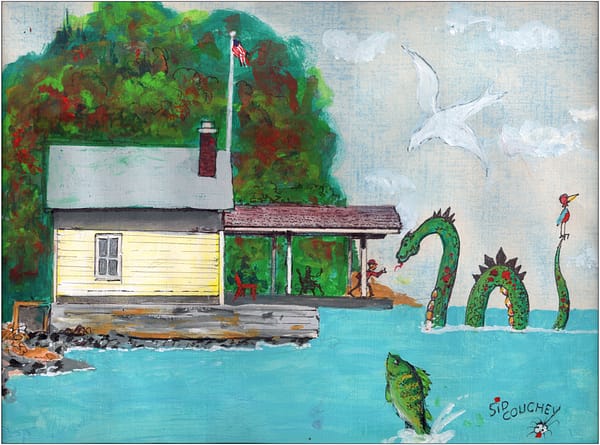 Rosslyn Boathouse, by Essex artist and cartoonist, Sid Couchey. Rosslyn Boathouse, by Essex artist and cartoonist, Sid Couchey.
