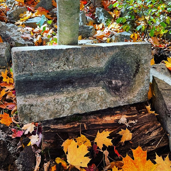 Stone Splash Block (Photo: R.P. Murphy) Stone Splash Block (Photo: R.P. Murphy)