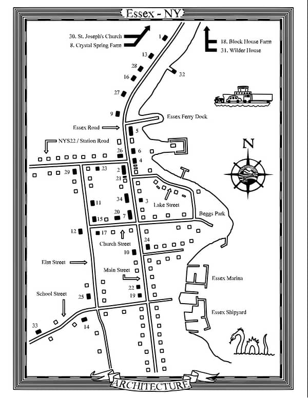 Essex Architecture Map, July 2015 (Source: Essex on Lake Champlain)