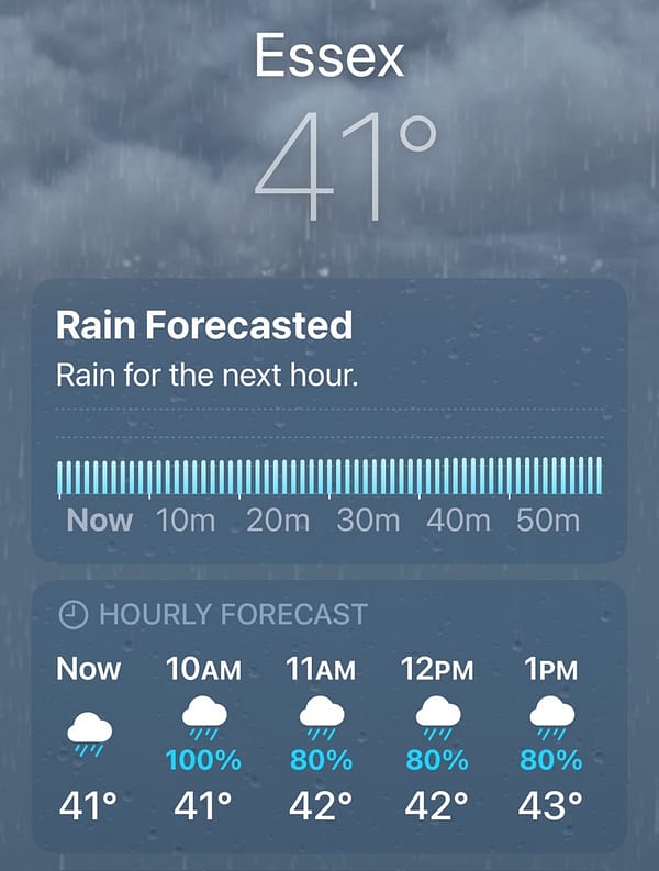 Super Rainy December 11, 2014 (Apple Weather)