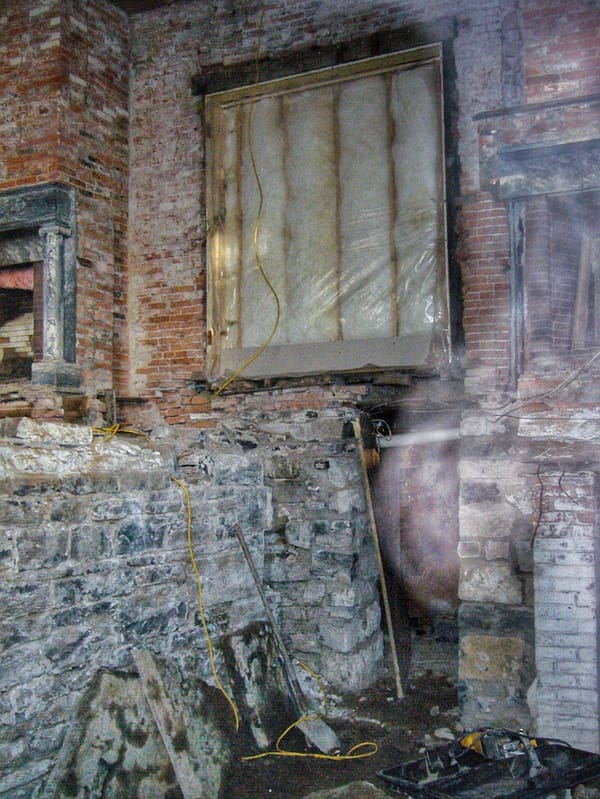 East Elevation with Cistern Wall to Left, December 29, 2006 (Photo: Geo Davis)
