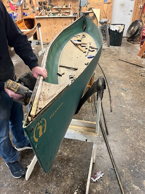 Canoe Rehab Underway, November 21, 2024 (Photo: Geo Davis)