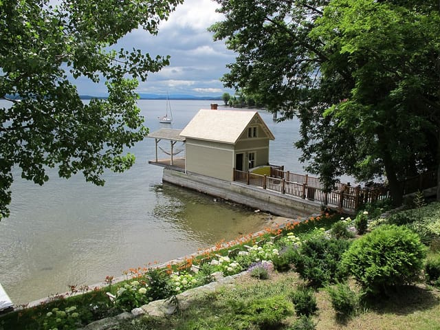 Rosslyn boathouse when re-roofing was 50% complete in the summer of 2010