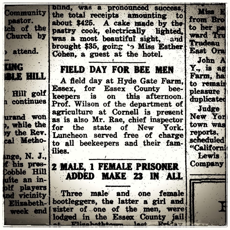 Beekeeper Rendezvous 1924